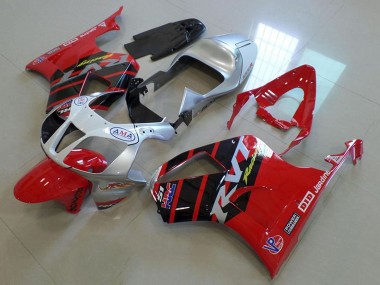Großhandel Honda VTR1000 Motorrad Verkleidung 2000-2006 - Silber Rot Glanzendes Schwarz Streifen
