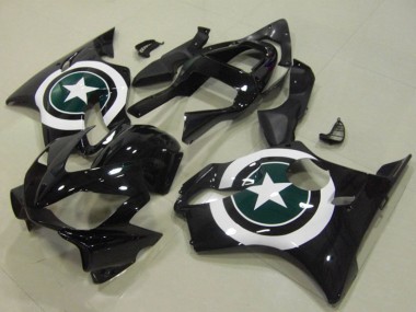 Großhandel Honda CBR600 F4i Motorrad Verkleidung 2001-2003 - Weiss Glanzendes Schwarz Stern