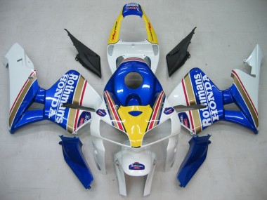 Großhandel Honda CBR600RR Motorrad Verkleidung 2005-2006 - Blau Weiss Gelb Rothmans