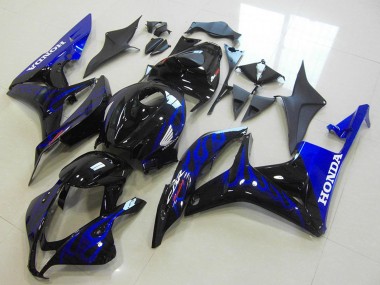 Großhandel Honda CBR600RR Motorrad Verkleidung 2007-2008 - Glanzendes Schwarz Blau Flamme