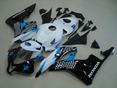Großhandel Honda CBR600RR Motorrad Verkleidung Kit 2007-2008 - Weiss Blau Glanzendes Schwarz