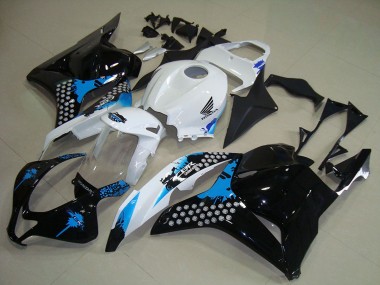 Großhandel Honda CBR600RR Motorrad Verkleidungen Kit 2009-2012 - Weiss Blau Glanzendes Schwarz