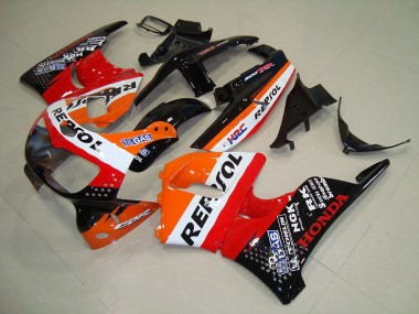 Großhandel Honda CBR900RR 893 Motorrad Verkleidung 1994-1995 - Orange Weiss Rot Glanzendes Schwarz HRC Repsol