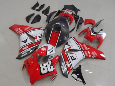 Großhandel Honda CBR1000RR Motorrad Verkleidung 2008-2011 - Weiss Rot Matt Schwarz Dunlop Fiamm 88