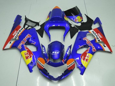 Großhandel Suzuki GSXR 1000 Motorrad Verkleidung 2000-2002 - Blau Gelb Red Bull Repsol