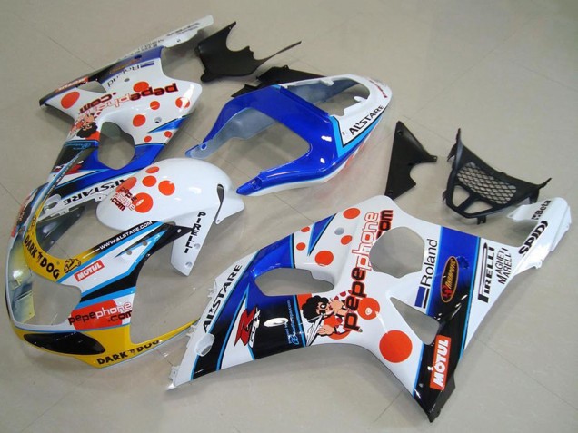 Großhandel Suzuki GSXR 1000 Motorrad Verkleidung 2000-2002 - Weiss Blau Rot Gelb Schwarz Dunkel Dog Motul Pepe Phone