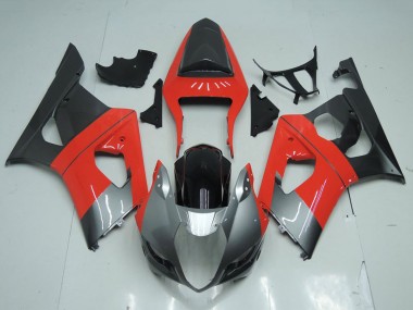 Großhandel Suzuki GSXR 1000 Motorrad Verkleidung 2003-2004 - Rot Silber Schwarz