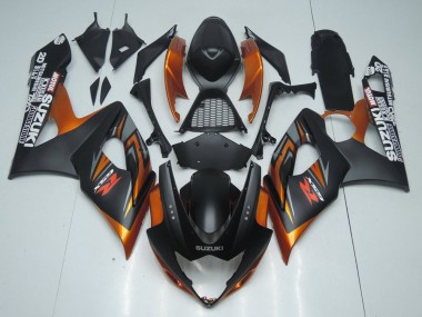 Großhandel Suzuki GSXR 1000 Motorrad Verkleidung 2005-2006 - Matt Schwarz Orange