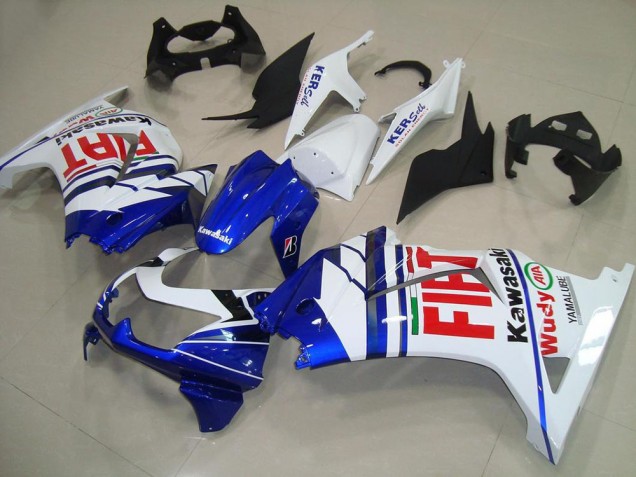 Großhandel Kawasaki ZX250R Motorrad Verkleidung 2008-2012 - Weiss Blau Rot Fiat
