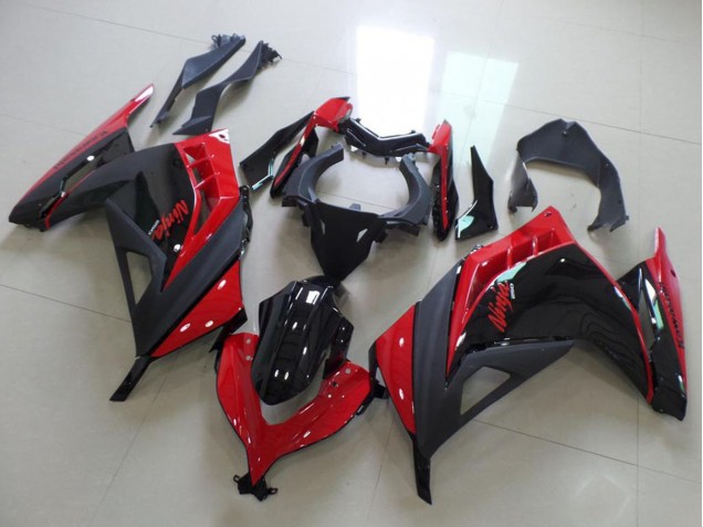 Großhandel Kawasaki ZX300R Motorrad Verkleidung 2013-2018 - Rot Glanzendes Schwarz Matt Schwarz