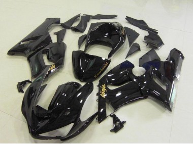 Großhandel Kawasaki ZX6R Motorrad Verkleidung 2005-2006 - Glanzendes Schwarz Gold Aufkleber