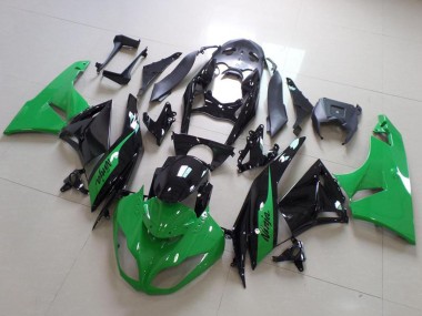 Großhandel Kawasaki ZX6R Motorrad Verkleidung 2009-2012 - Grun Glanzendes Schwarz
