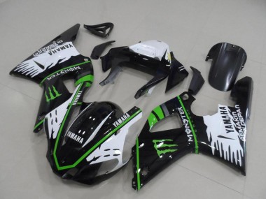 Großhandel Yamaha YZF R1 Motorrad Verkleidung 2000-2001 - Weiss Schwarz Grun Monster