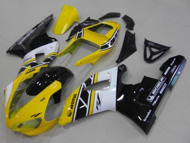 Großhandel Yamaha YZF R1 Motorrad Verkleidung 2000-2001 - Gelb Weiss Schwarz Jubilaum Motul Michelin