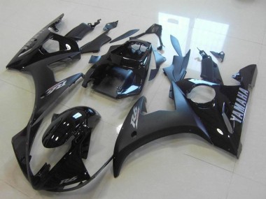 Großhandel Yamaha YZF R6 Motorrad Verkleidung 2003-2004 - Glanzendes Schwarz Matt Schwarz Silber Aufkleber