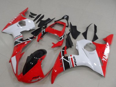 Großhandel Yamaha YZF R6 Motorrad Verkleidung Kit 2003-2004 - Weiss Rot Glanzendes Schwarz