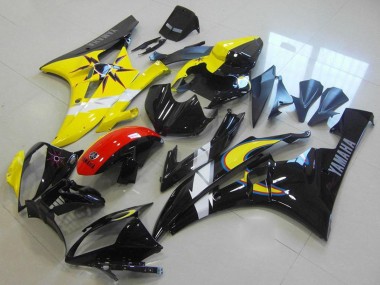 Großhandel Yamaha YZF R6 Motorrad Verkleidung 2006-2007 - Gelb Weiss Rot Glanzendes Schwarz