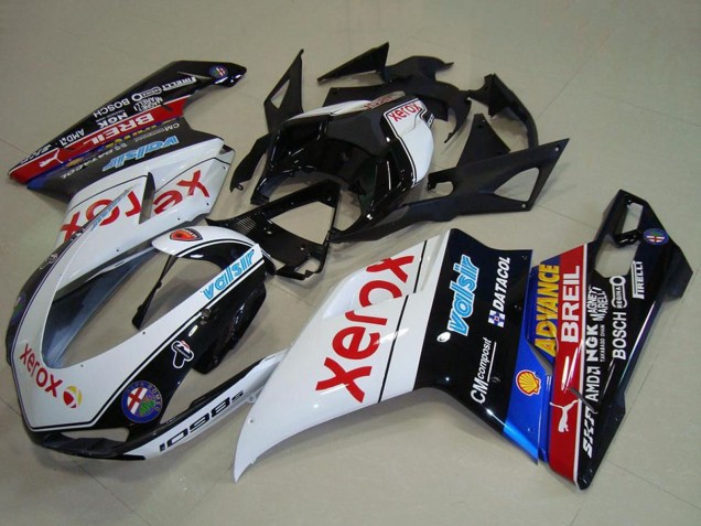 Großhandel Ducati 1098 Motorrad Verkleidung 2007-2014 - Weiss Blau Rot Glanzendes Schwarz Schwarz Xerox Valsir