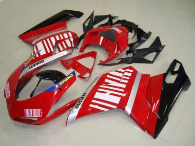 Großhandel Ducati 848 1098 1198 Motorrad Verkleidung 2007-2014 - Silber Blau Rot Glanzendes Schwarz