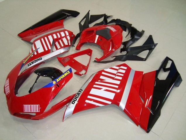 Großhandel Ducati 848 1098 1198 Motorrad Verkleidung 2007-2014 - Silber Blau Rot Glanzendes Schwarz
