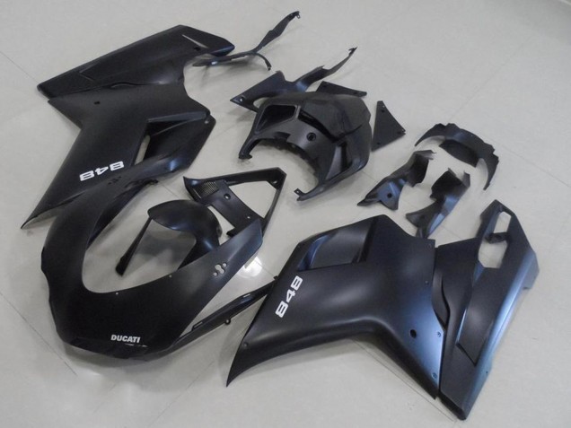 Großhandel Ducati 848 Motorrad Verkleidung Kit 2007-2014 - Matt Schwarz