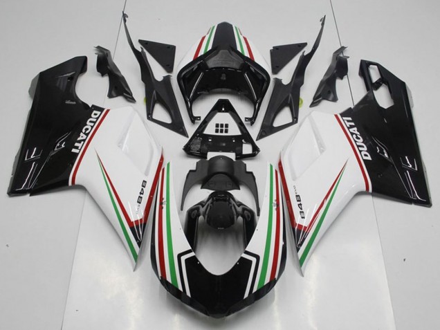 Großhandel Ducati 848 Motorrad Verkleidung Kit 2007-2014 - Weiss Rot Grun Glanzendes Schwarz