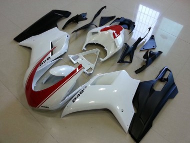 Großhandel Ducati 848 Motorrad Verkleidung 2007-2014 - Weiss Rot Matt Schwarz