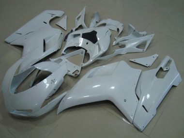 Großhandel Ducati 848 1098 1198 Motorrad Verkleidung 2007-2014 - Glanzendes Weiss