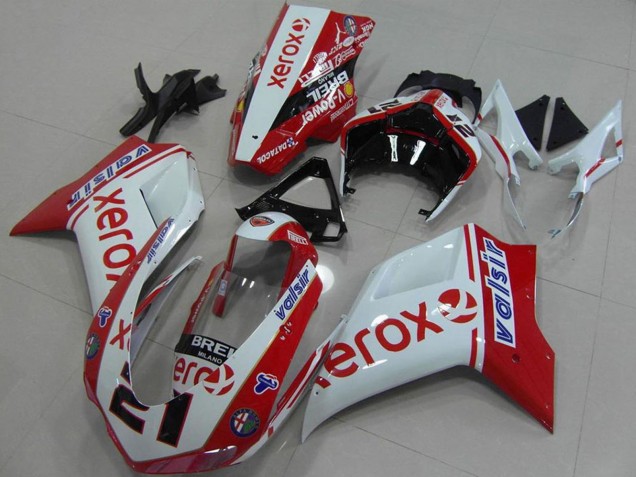 Großhandel Ducati 848 1098 1198 Motorrad Verkleidung 2007-2014 - Weiss Rot Glanzendes Schwarz Valsir Xerox OEM Stil 21