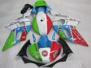 Großhandel Yamaha YZF R6 Motorrad Verkleidung 1998-2002 - Weiss Blau Grun Rot Fiat Kastinee