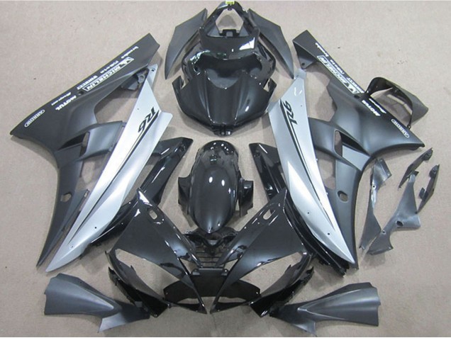 Großhandel Yamaha YZF R6 Motorrad Verkleidung 2006-2007 - Glanzendes Schwarz Matt Schwarz Silber