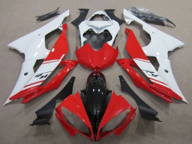 Großhandel Yamaha YZF R6 Motorrad Verkleidungen Kit 2008-2016 - Weiss Rot Glanzendes Schwarz