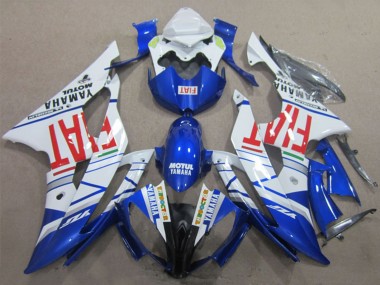 Großhandel Yamaha YZF R6 Motorrad Verkleidung 2008-2016 - Weiss Blau Rot Motul Fiat