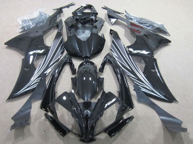 Großhandel Yamaha YZF R6 Motorrad Verkleidung 2008-2016 - Glanzendes Schwarz Weiss Streifen