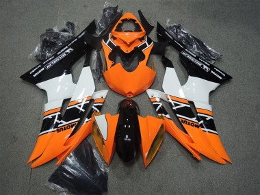 Großhandel Yamaha YZF R6 Motorrad Verkleidung 2008-2016 - Orange Weiss Glanzendes Schwarz Motul