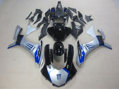 Großhandel Yamaha YZF R1 Motorrad Verkleidung 2015-2019 - Silber Blau Glanzendes Schwarz Monster