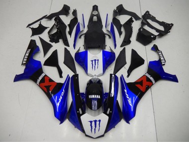 Großhandel Yamaha YZF R1 Motorrad Verkleidung 2015-2019 - Blau Weiss Schwarz Rot Monster Akropovic