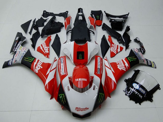Großhandel Yamaha YZF R1 Motorrad Verkleidung 2015-2019 - Weiss Rot Schwarz Grun Monster Milwaukee