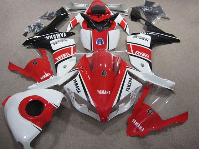 Großhandel Yamaha YZF R1 Motorrad Verkleidung 2007-2008 - Weiss Rot Glanzendes Schwarz
