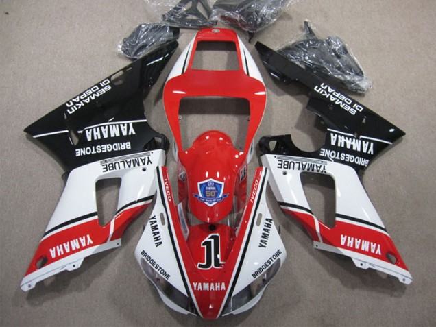 Großhandel Yamaha YZF R1 Motorrad Verkleidung 2009-2011 - Weiss Rot Schwarz Bridgestone Yamalube Semakin Didepan