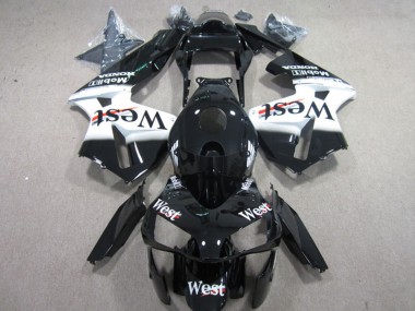 Großhandel Honda CBR600RR Motorrad Verkleidung 2003-2004 - Glanzendes Schwarz Weiss West