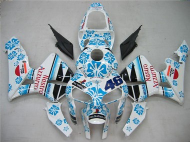 Großhandel Honda CBR600RR Motorrad Verkleidung 2005-2006 - Weiss Blau Rot Nastro Azzurro 46