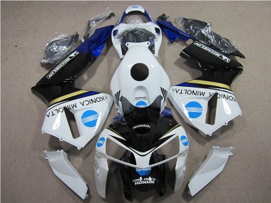 Großhandel Honda CBR600RR Motorrad Verkleidung 2005-2006 - Weiss Blau Gelb Glanzendes Schwarz Konica Minolta