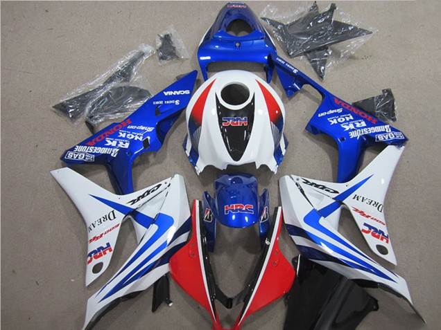Großhandel Honda CBR600RR Motorrad Verkleidung 2007-2008 - Weiss Rot Blau HRC