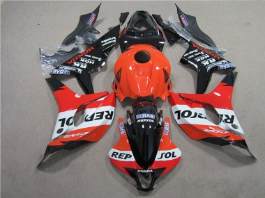 Großhandel Honda CBR600RR Motorrad Verkleidungen Kit 2007-2008 - Orange Weiss Rot Glanzendes Schwarz Repsol