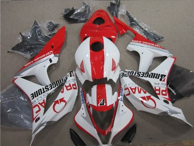 Großhandel Honda CBR600RR Motorrad Verkleidung 2007-2008 - Weiss Rot Pramac Bridgestone