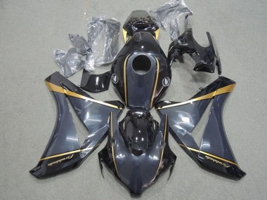 Großhandel Honda CBR1000RR Motorrad Verkleidung 2008-2011 - Dunkel Blau Gold Glanzendes Schwarz Fireblade