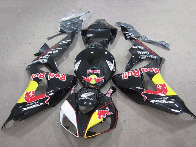 Großhandel Honda CBR1000RR Motorrad Verkleidung 2006-2007 - Glanzendes Schwarz Gelb Weiss Red Bull