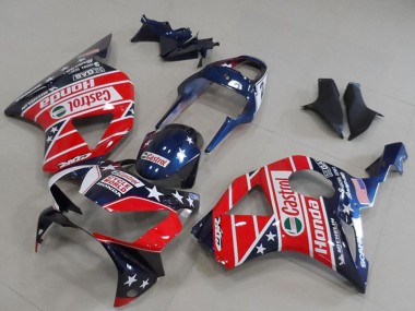 Großhandel Honda CBR900RR 954 Motorrad Verkleidung 2002-2003 - Blau Rot Cycle World Castrol