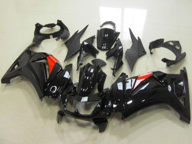 Großhandel Kawasaki ZX250R Motorrad Verkleidung 2008-2012 - Glanzendes Schwarz Rot